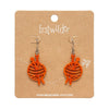 Ball Of Yarn Ripple Drop Earrings - Orange