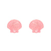 Sea Shell Stud Earrings - Pale Pink