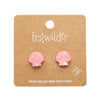 Sea Shell Stud Earrings - Pale Pink