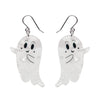 Ghost Drop Earrings - White