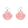 Sea Shell Drop Earrings - Pale Pink