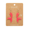 Mermaid Tail Drop Earrings - Hot Pink