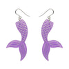 Mermaid Tail Drop Earrings - Violet