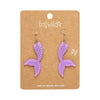 Mermaid Tail Drop Earrings - Violet