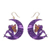 Fairy Moon Drop Earrings - Purple