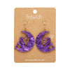 Fairy Moon Drop Earrings - Purple