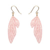 Fairy Wings Drop Earrings - Pink