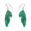 Fairy Wings Drop Earrings - Mint