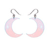 Half Moon Drop Earrings - Iridescent