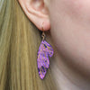 Fairy Wings Drop Earrings - Purple