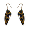 Fairy Wing Drop Essential Earrings - Black