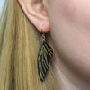 Fairy Wing Drop Essential Earrings - Black