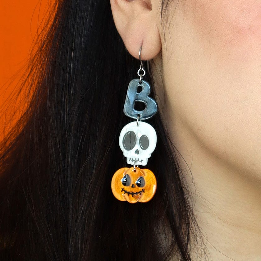 Boo Drop Earrings - Multi  -  Erstwilder Essentials  -  Quirky Resin and Enamel Accessories