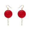 Lollypop Drop Earrings - Red