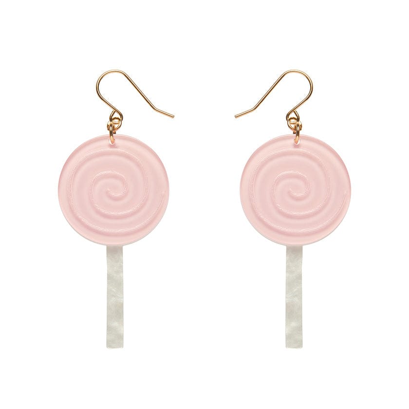 Lollypop Drop Earrings - Light Pink  -  Erstwilder Essentials  -  Quirky Resin and Enamel Accessories