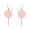 Lollypop Drop Earrings - Light Pink