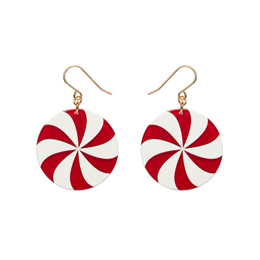 Lollies Drop Earrings - Red  -  Erstwilder Essentials  -  Quirky Resin and Enamel Accessories