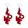 LOVE Ripple Drop Earrings - Red