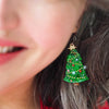 Topped With Tinsel Drop Earrings