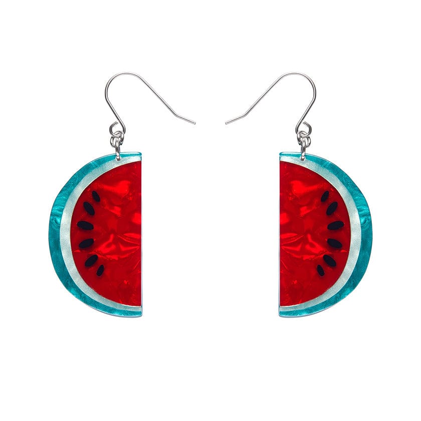 Viva la Vida Watermelons Drop Earrings  -  Erstwilder  -  Quirky Resin and Enamel Accessories