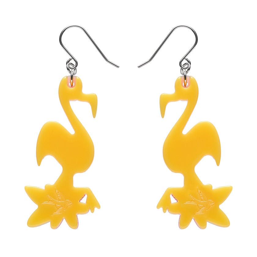 Let's Flamingle Drop Earrings  -  Erstwilder  -  Quirky Resin and Enamel Accessories