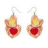 Lolly Heart Cookies Drop Earrings