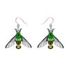 Glimmer the Hawk Moth Drop Earrings