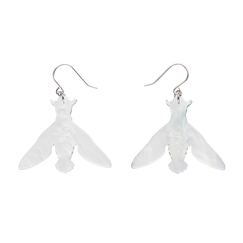 Glimmer the Hawk Moth Drop Earrings  -  Erstwilder  -  Quirky Resin and Enamel Accessories