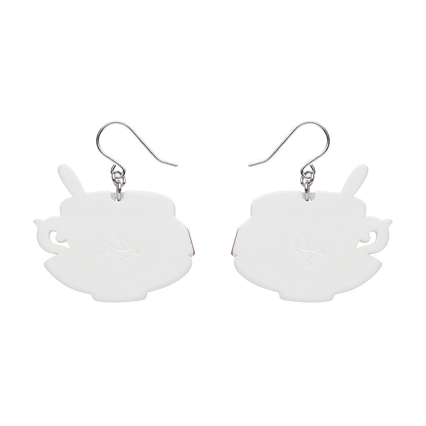 Fancy a Cuppa Drop Earrings  -  Erstwilder  -  Quirky Resin and Enamel Accessories