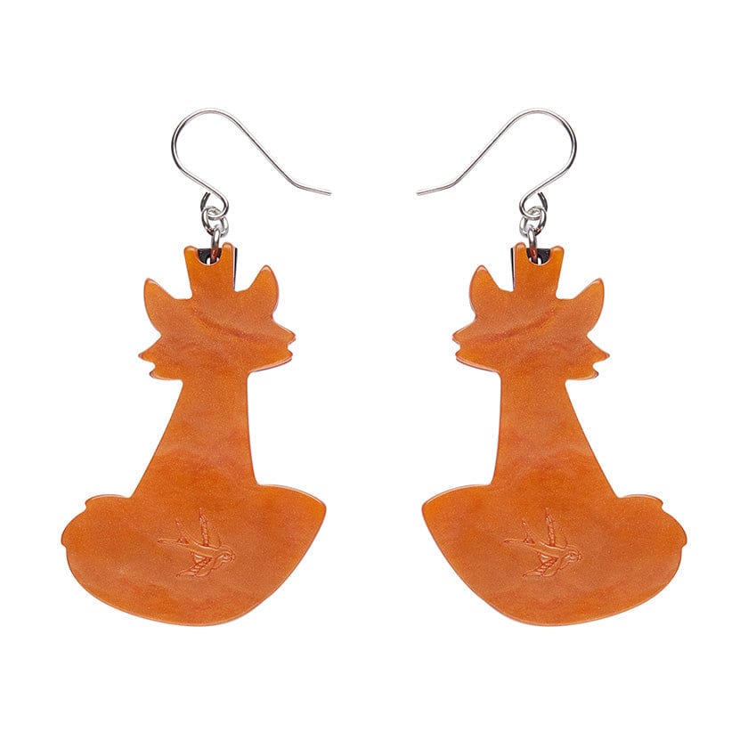 Felix the Fox Drop Earrings  -  Erstwilder  -  Quirky Resin and Enamel Accessories