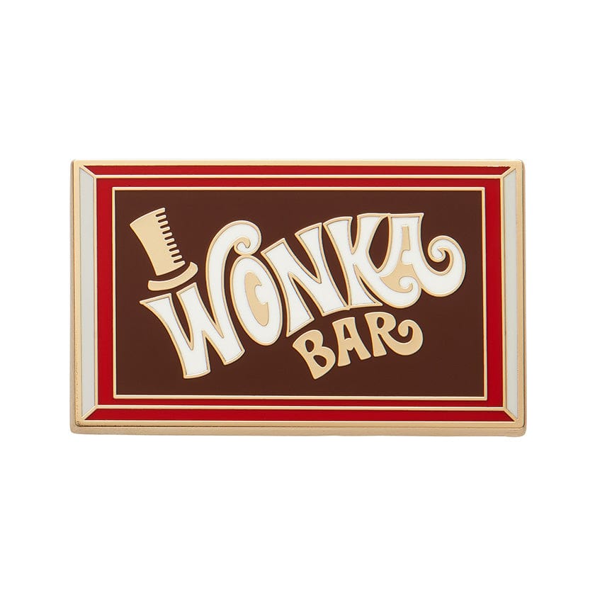 Original Wonka Bar Enamel Pin  -  Erstwilder  -  Quirky Resin and Enamel Accessories