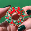 Evergreen Wreath Enamel Pin