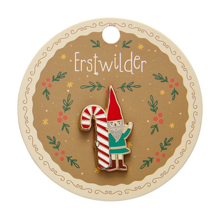 Treat Yo Elf Enamel Pin  -  Erstwilder  -  Quirky Resin and Enamel Accessories