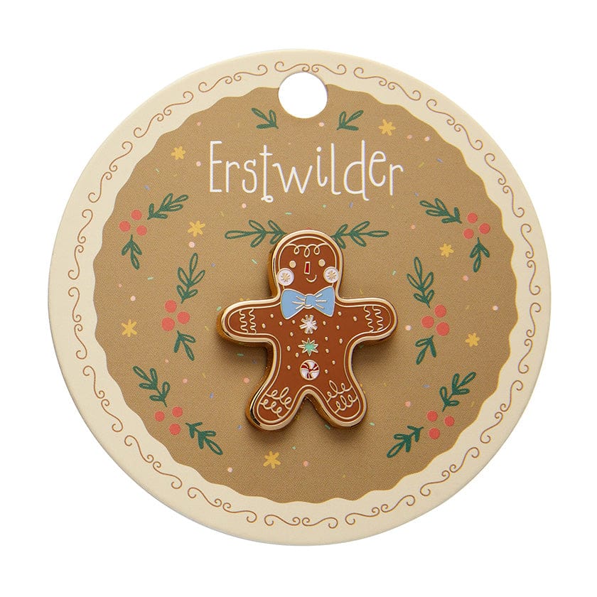 Santa's Snack Enamel Pin  -  Erstwilder  -  Quirky Resin and Enamel Accessories