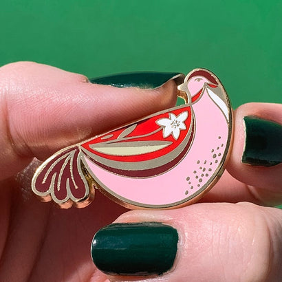 Partridge Perfection Enamel Pin  -  Erstwilder  -  Quirky Resin and Enamel Accessories