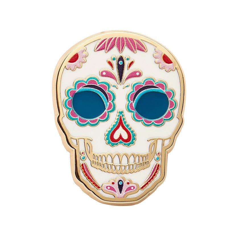 Dia De Los Muertos Enamel Pin  -  Erstwilder  -  Quirky Resin and Enamel Accessories