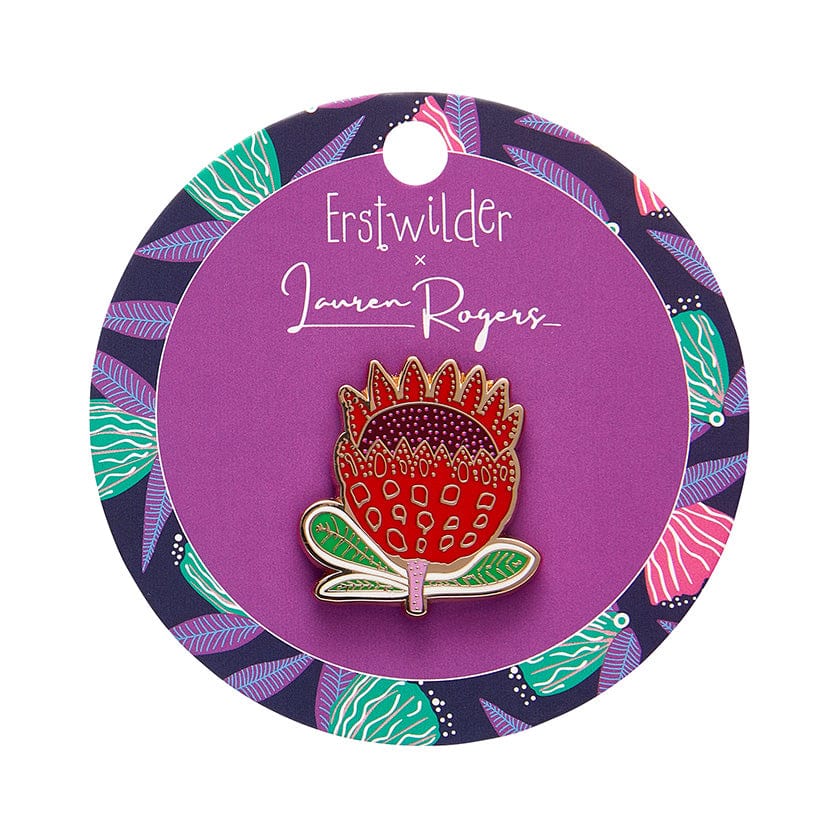 Prophetic Protea Enamel Pin  -  Erstwilder  -  Quirky Resin and Enamel Accessories