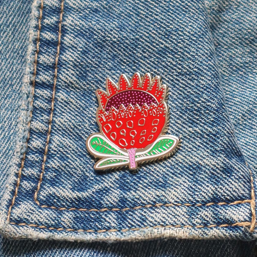 Prophetic Protea Enamel Pin  -  Erstwilder  -  Quirky Resin and Enamel Accessories