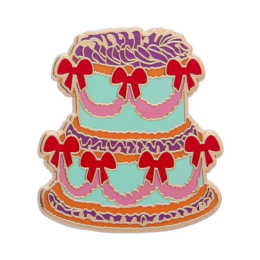 Vintage Dreams Showstopper Cake Enamel Pin  -  Erstwilder  -  Quirky Resin and Enamel Accessories