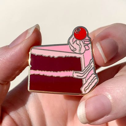 Romance Isn't Dead Cake Enamel Pin  -  Erstwilder  -  Quirky Resin and Enamel Accessories