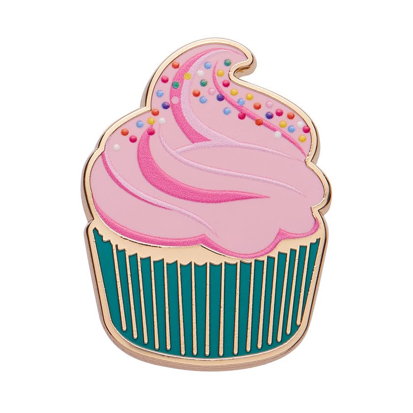 Iced Cupcake Enamel Pin  -  Erstwilder  -  Quirky Resin and Enamel Accessories