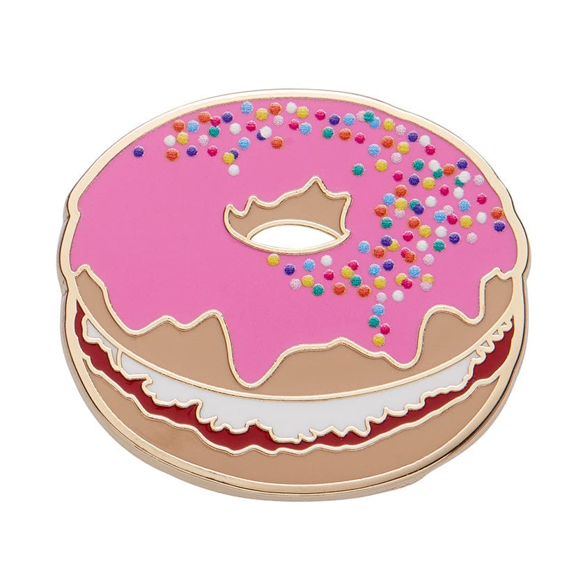 Donut Cake Enamel Pin  -  Erstwilder  -  Quirky Resin and Enamel Accessories