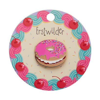 Donut Cake Enamel Pin  -  Erstwilder  -  Quirky Resin and Enamel Accessories