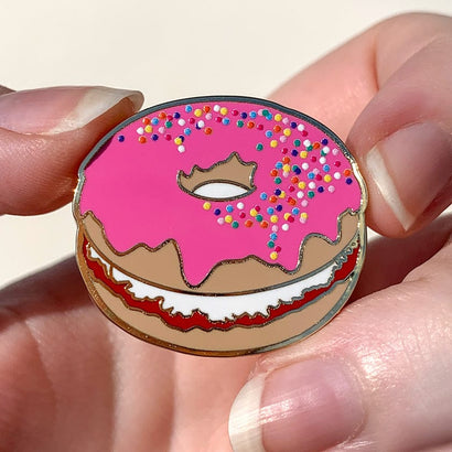 Donut Cake Enamel Pin  -  Erstwilder  -  Quirky Resin and Enamel Accessories