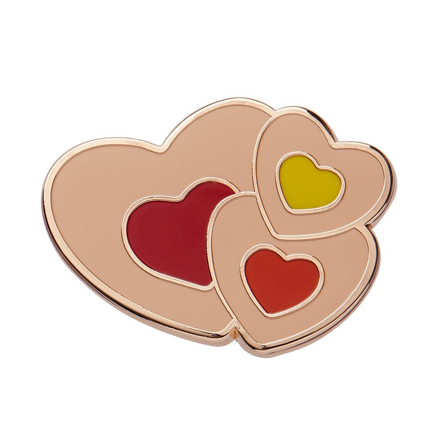 Lolly Heart Cookies Enamel Pin  -  Erstwilder  -  Quirky Resin and Enamel Accessories