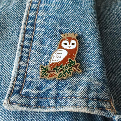 Regal Woodland Owl Enamel Pin