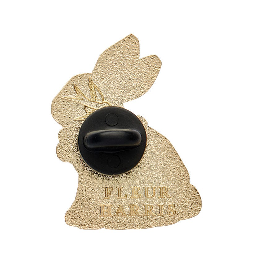 Dainty Bunny Enamel Pin  -  Erstwilder  -  Quirky Resin and Enamel Accessories