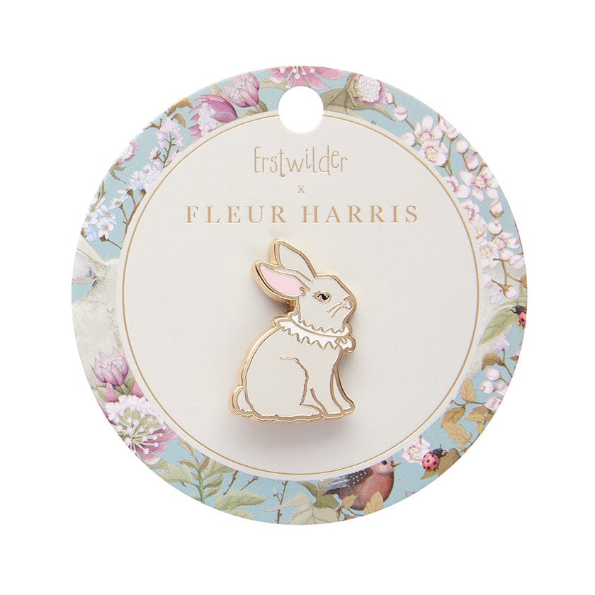 Dainty Bunny Enamel Pin  -  Erstwilder  -  Quirky Resin and Enamel Accessories