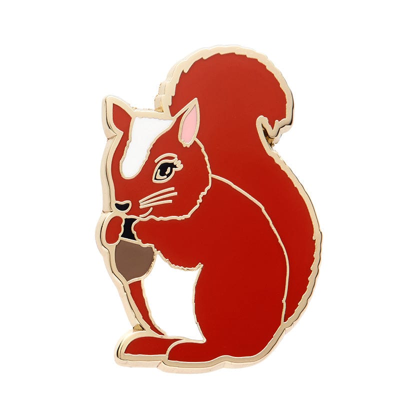 Cheeky Squirrel Enamel Pin  -  Erstwilder  -  Quirky Resin and Enamel Accessories