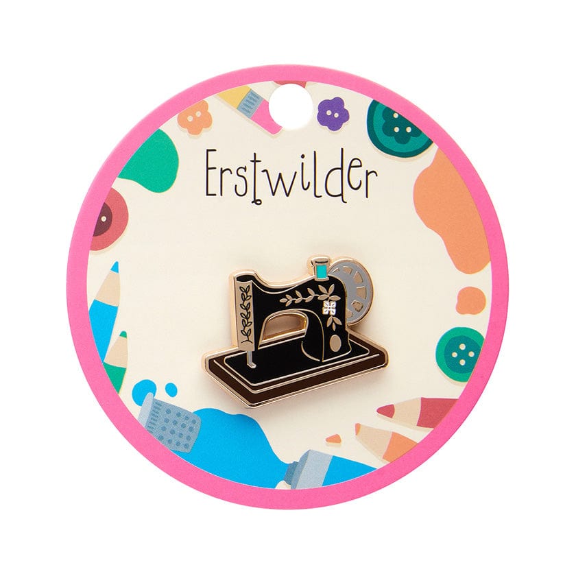 By a Thread Enamel Pin  -  Erstwilder  -  Quirky Resin and Enamel Accessories